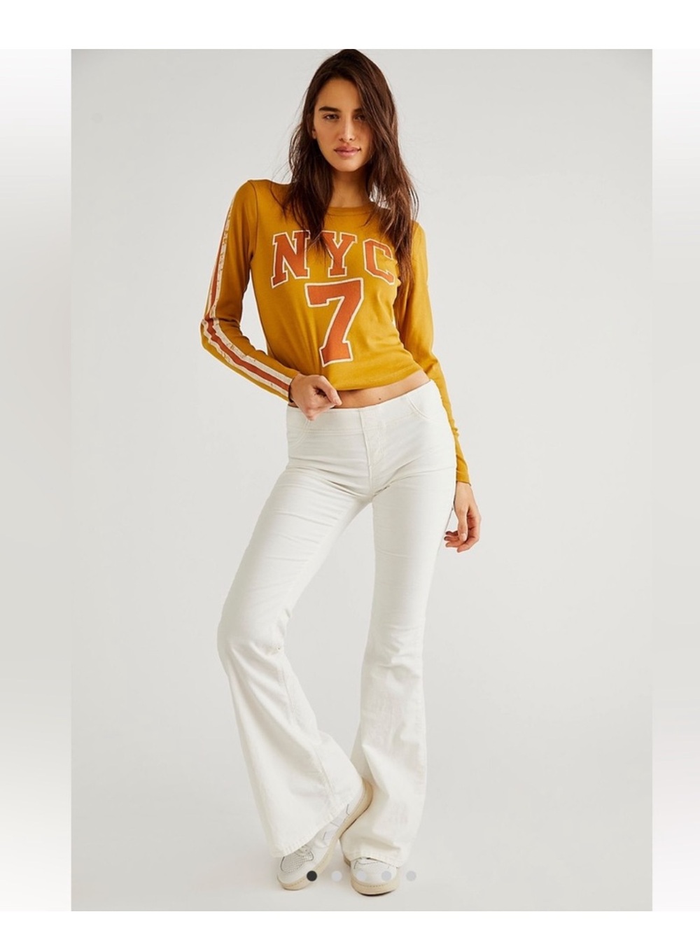 Free People Penny Pull-On Flare Jeans 29 mid rise retro festival 70s
